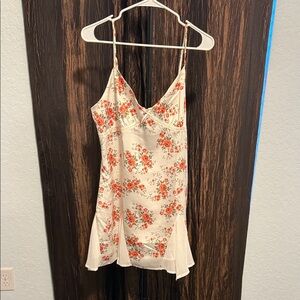 Forever 21 Floral Slip Dress with Red and White Pattern